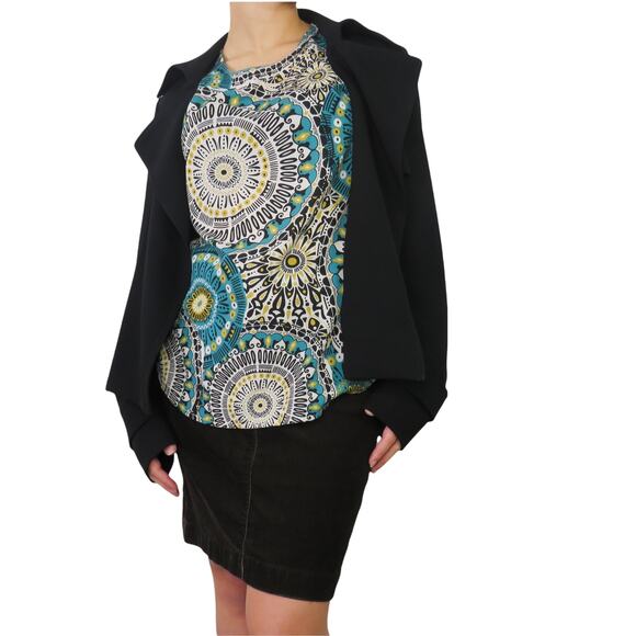 Van Heusen Blue Geometric Bohemian Sleeveless Top Extra Small - Picture 5 of 7